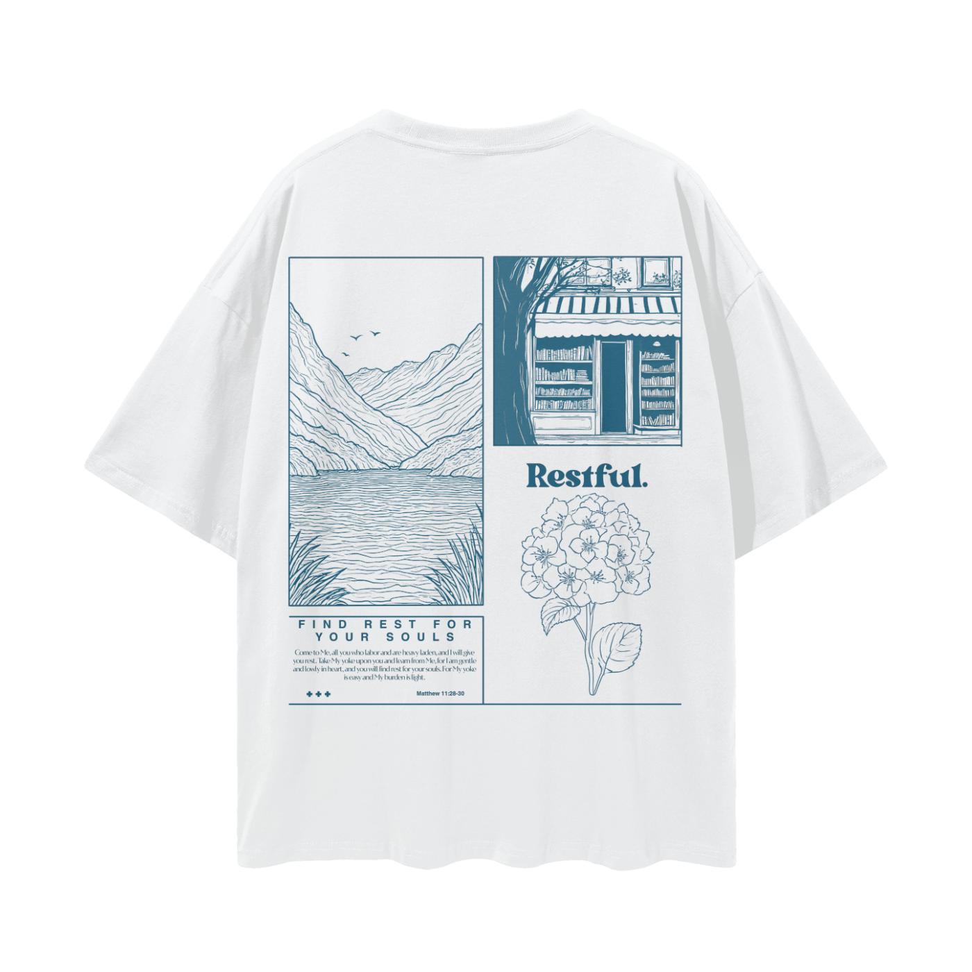 Restful t-shirt,Christian clothing,Christian T-shirt,faith based clothing,bible verse shirts,scripture shirts,Christian streetwear,faith apparel,Christian gifts,gospel clothing